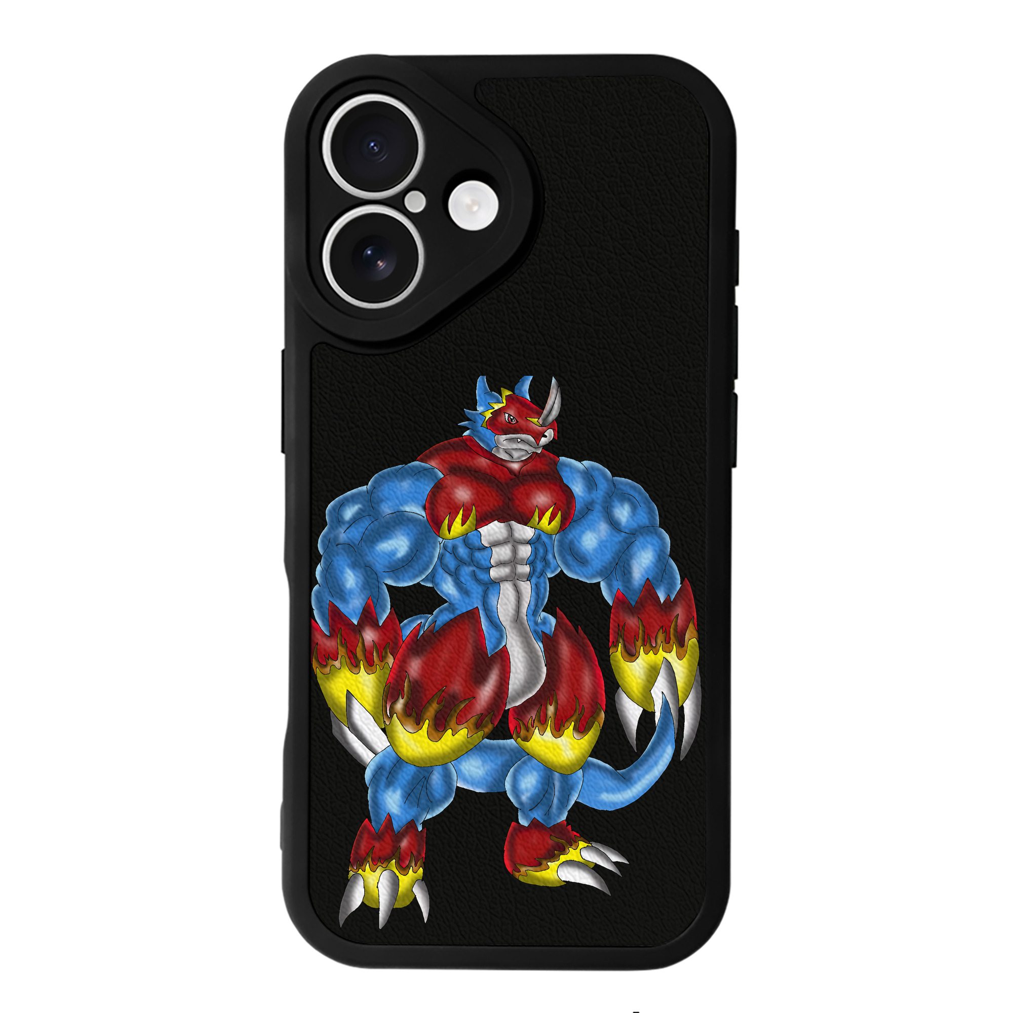 （画像用） Digimon デジタルモンスター/デジモン 【iPhone 16シリーズ対応】シリコンスマホケース（レザー調） 材質：シリコン